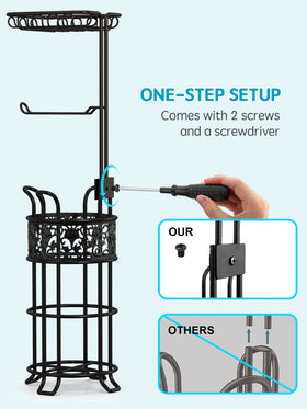 Heioov rust-proof metal construction for long-lasting bathroom use