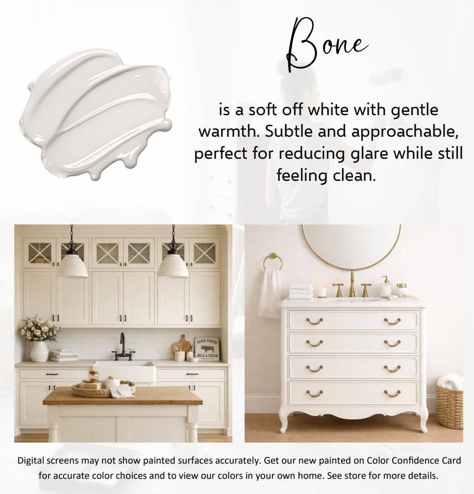 Color Confidence Card by Heirloom Traditions All-In-One Paint shows 30 swatches in real lighting.