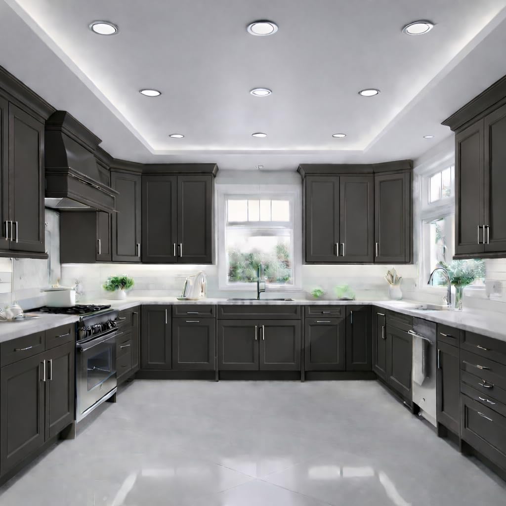 Abbey Warm Gray cabinet upgrade with built-in primer by Heirloom Traditions