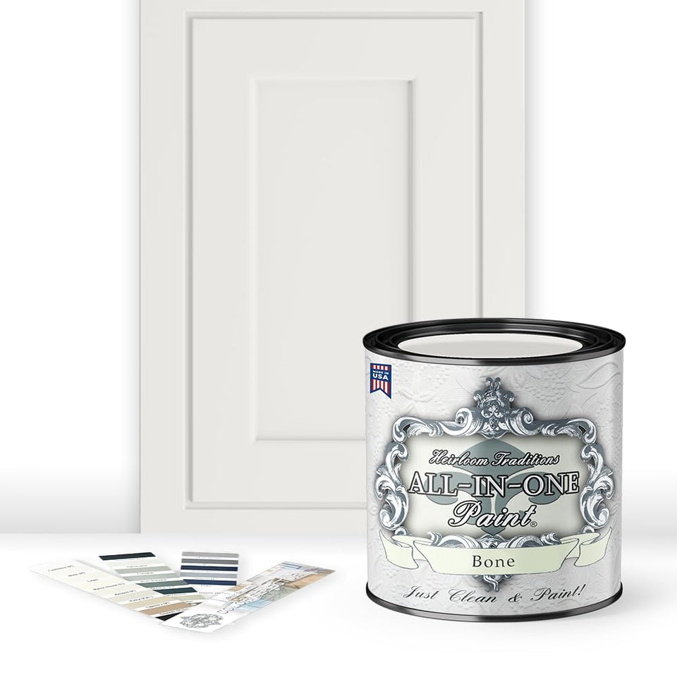 Heirloom Traditions ALL-IN-ONE Paint Bone on a cabinet for a refreshed look