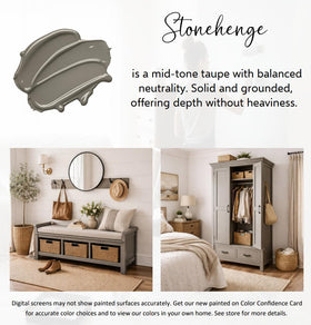 ALL-IN-ONE Paint on cabinet surface demonstrates durable, easy-care finish.