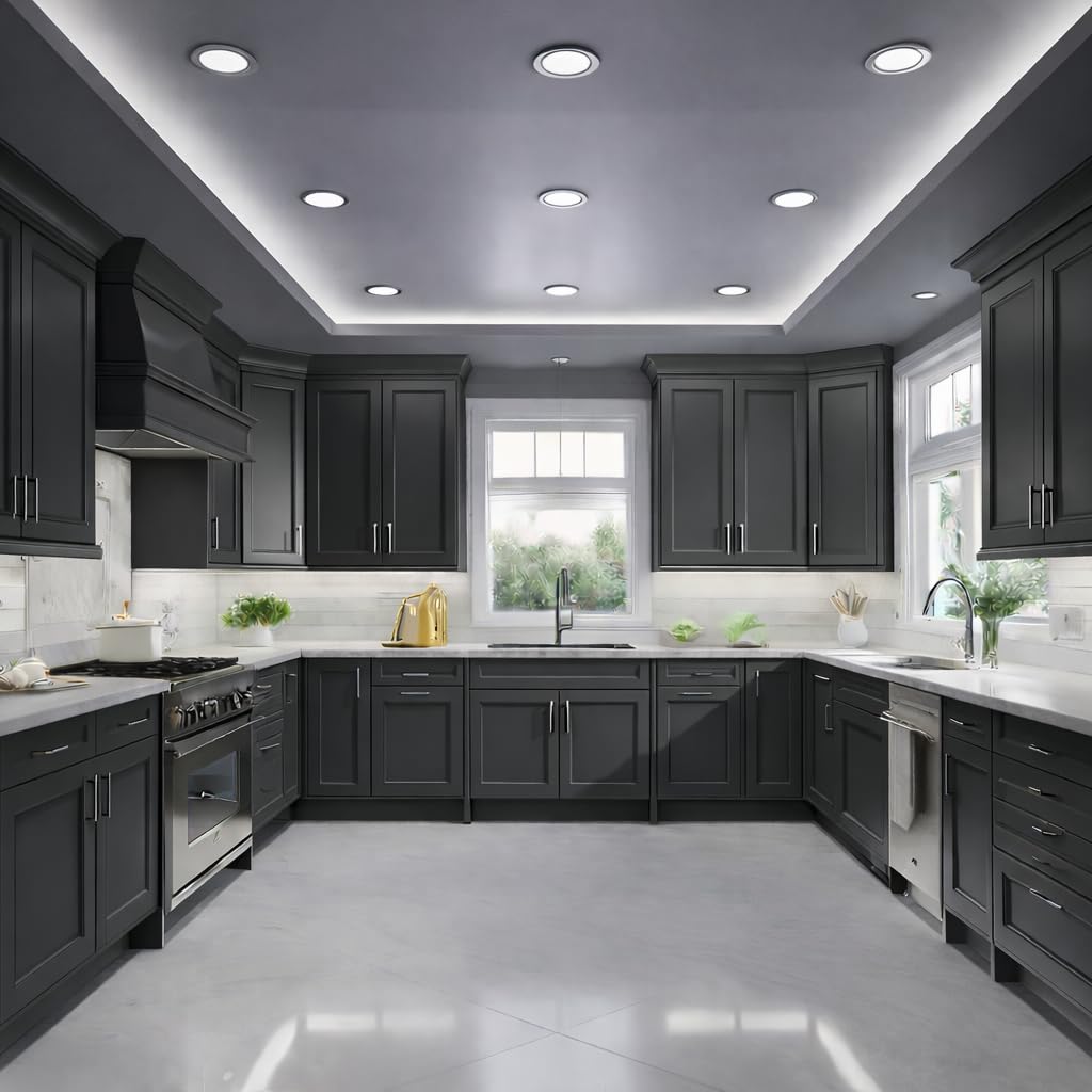 Cabinet door sample reveals low-luster velvet finish.