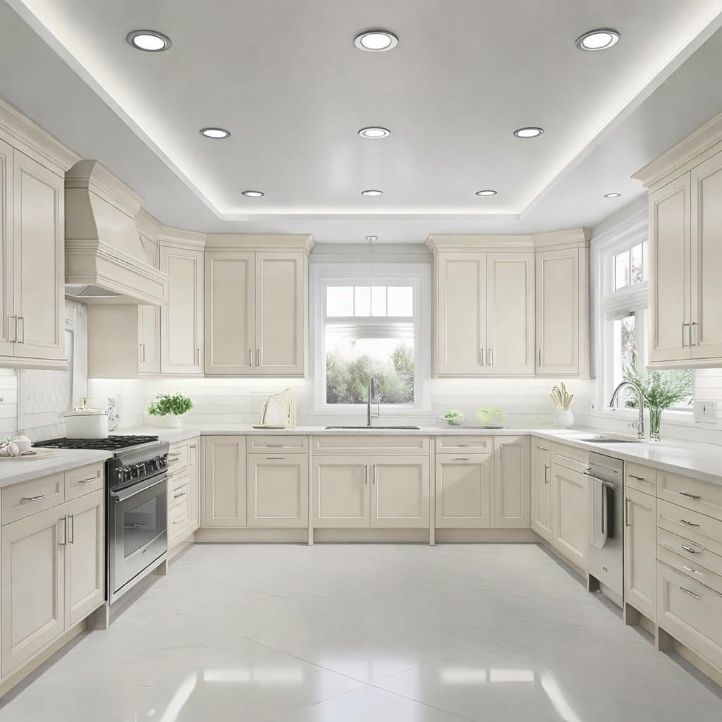 Cabinets treated with ALL-IN-ONE paint show a durable velvet finish.