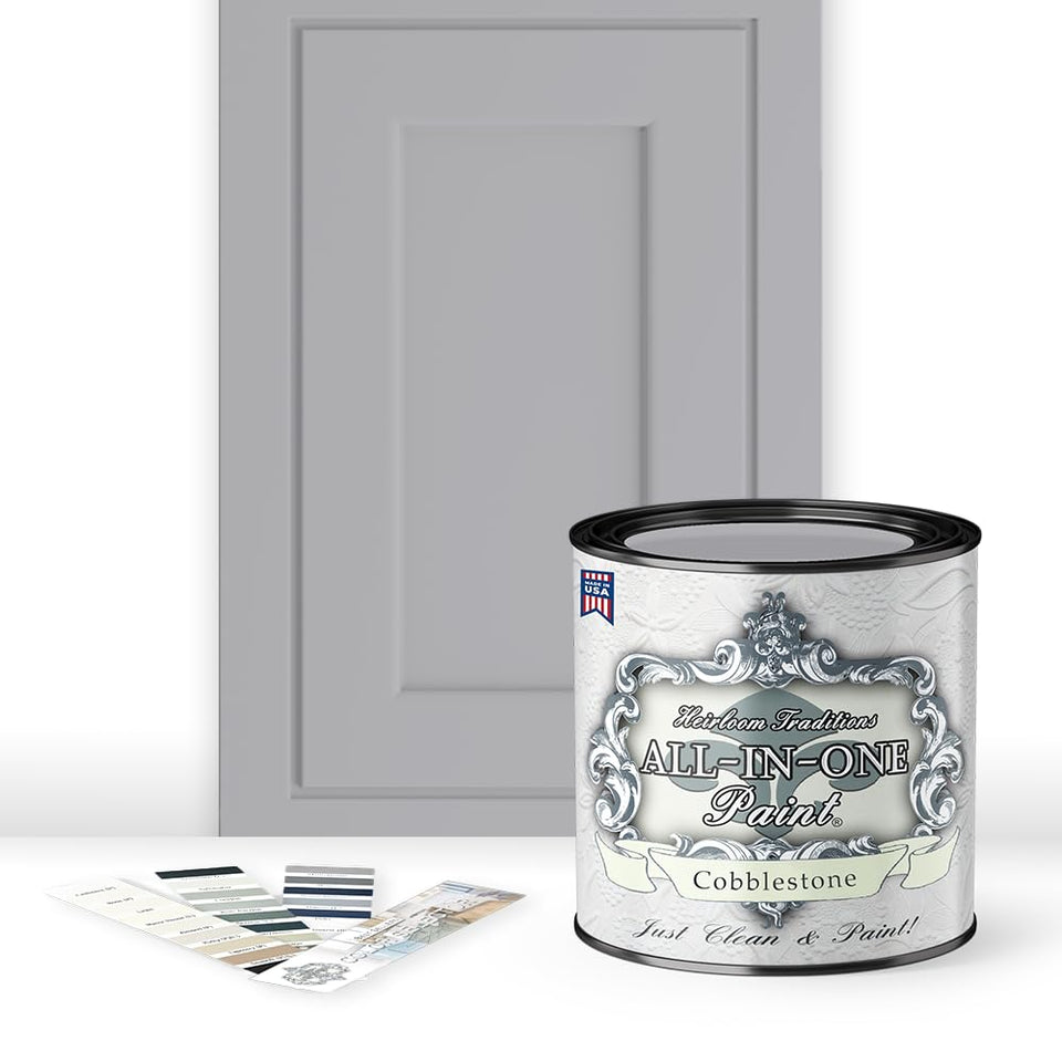 Heirloom Traditions ALL-IN-ONE Cobblestone bottle for cabinet and furniture refinishing.