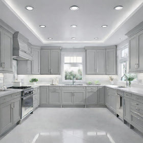 Cabinet application of Heirloom Traditions ALL-IN-ONE Cobblestone shows smooth, low-luster finish.