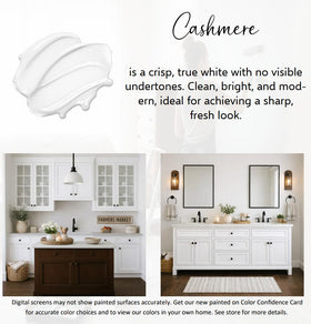 Heirloom Traditions ALL-IN-ONE color card swatches preview true Cashmere tone under lighting.
