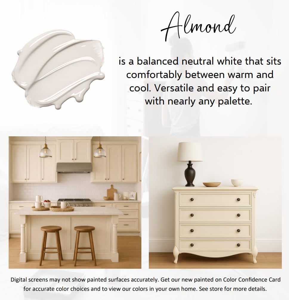 ALL-IN-ONE paint color swatch card helps pick true almond shade.