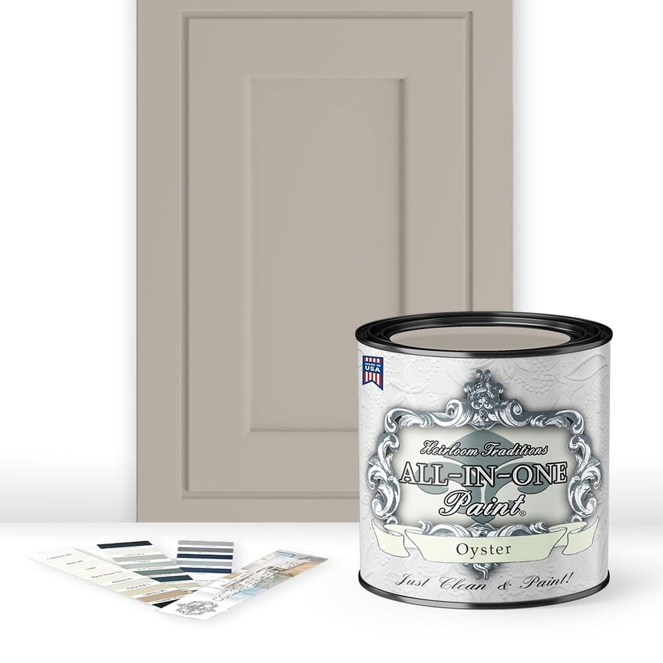 Heirloom Traditions ALL-IN-ONE Paint Oyster bottle for smooth, even coverage.