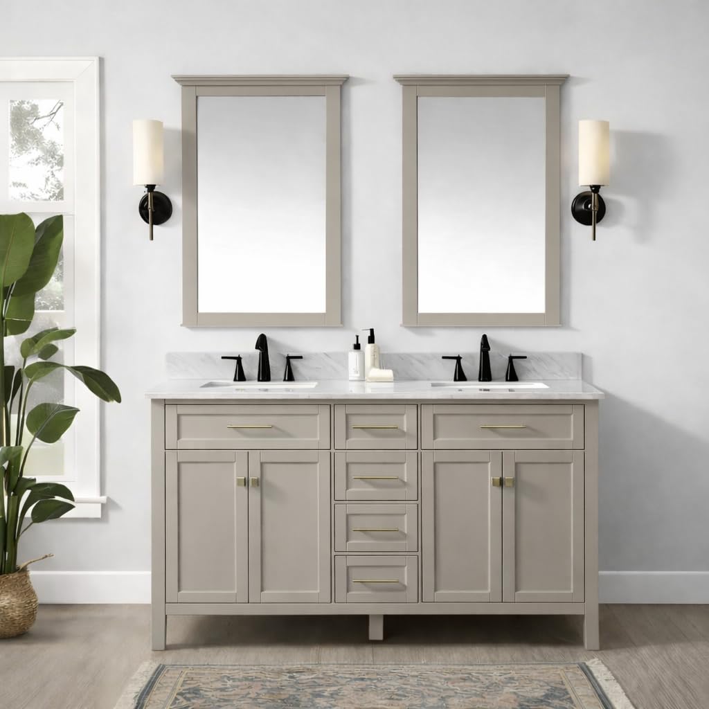 Heirloom Traditions ALL-IN-ONE Paint Oyster cabinet shows durable, hard-wearing finish.