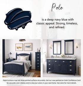 Heirloom Traditions Polo Dark Navy on front doors for lasting color and protection.