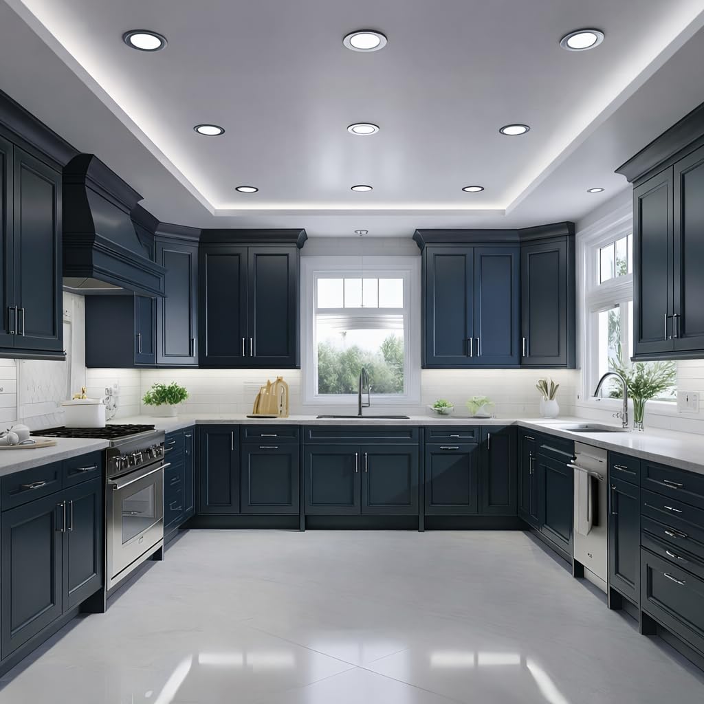 Polo Dark Navy on tabletops for durable, smooth finish that resists wear.