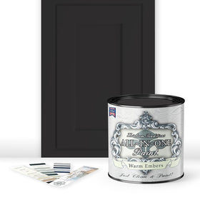 Heirloom Traditions ALL-IN-ONE Paint Warm Embers bottle closeup shows durable coverage