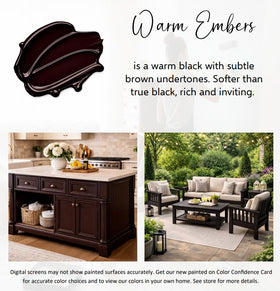 Heirloom Traditions ALL-IN-ONE Paint Warm Embers color card demonstrates accurate color preview