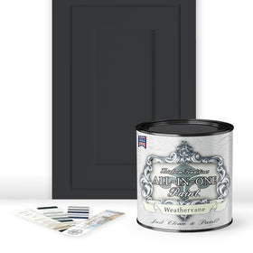 Heirloom Traditions ALL-IN-ONE Paint Weathervane bottle label shows durable finish.