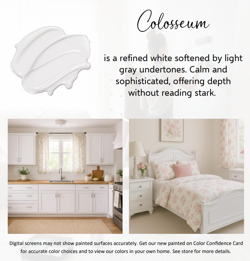 Heirloom Traditions Colosseum color swatch card helps preview color in your space.