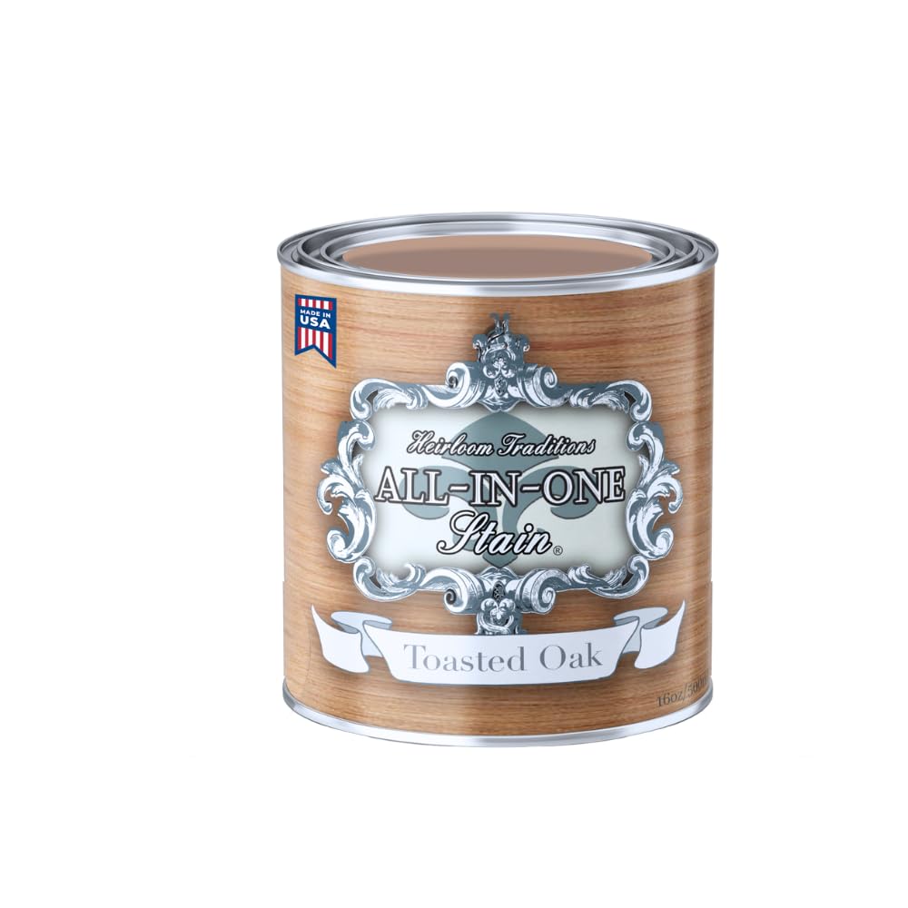 Heirloom Traditions Toasted Oak gel stain on wood for natural, durable finish.