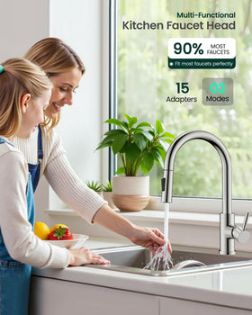 HEISOK faucet head with 15 adapters for universal compatibility