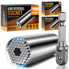 HELEMAN 2-pack universal socket set in gift box, ideal for quick home repairs