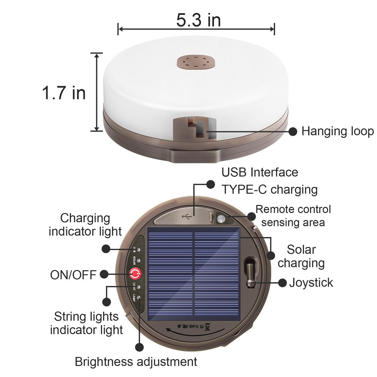 HELESIN 8-mode lighting options with multiple brightness levels for outdoor visibility.