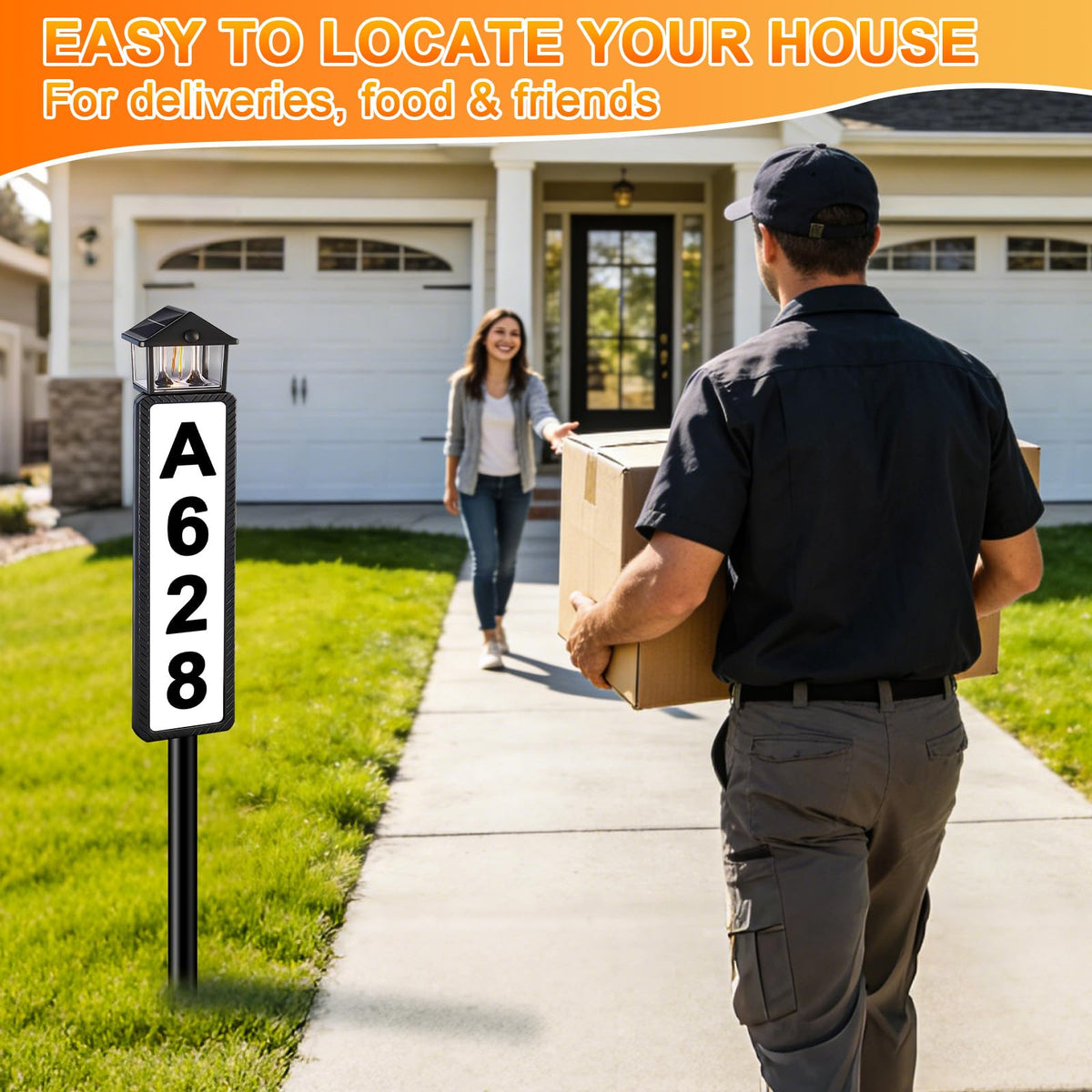 HELESIN IP65 waterproof address sign withstands rain and sun