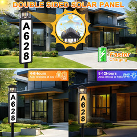 HELESIN address sign LED lights with three modes for comfort and visibility
