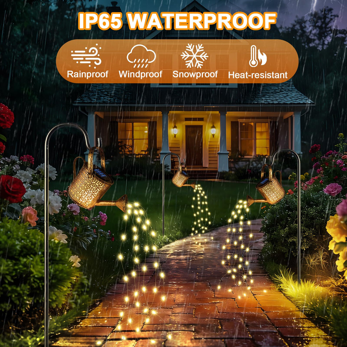HELESIN solar panel auto on/off feature saves energy and extends nightly use