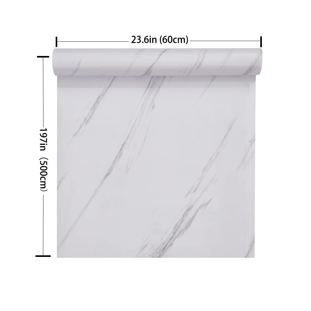 HELLKIT marble wallpaper used on kitchen cabinets for a modern upgrade