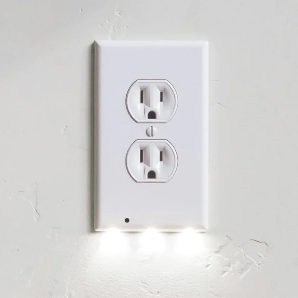 Hello Light wall plate night light with ambient LED glow for hallways