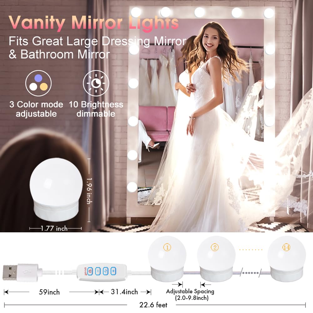 HELOIE vanity lights install easily—peel-and-stick, no drilling needed.