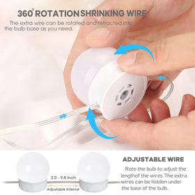 HELOIE USB-powered vanity lights require no heavy adapters for safe use.