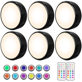 HELPLEX LED puck light with remote control for versatile cabinet lighting