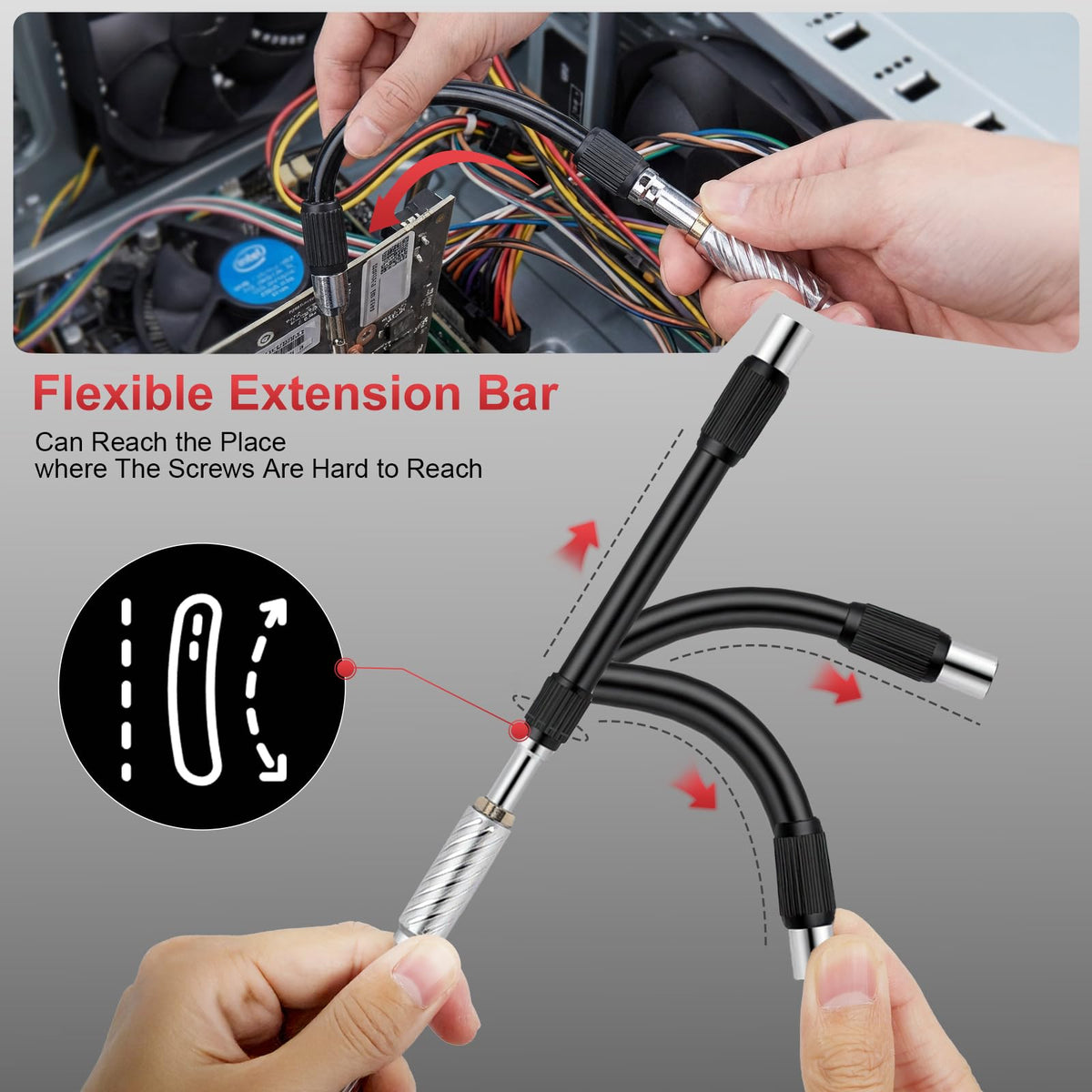 HelpSet ergonomic handle provides comfortable grip during long repair sessions.