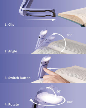 HEMONNKAM book light with amber, natural, and cool color modes for eye-friendly light