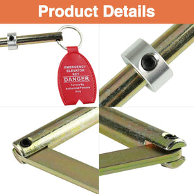 HEMRUNK elevator key with drop leg design for extended reach