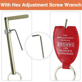 HEMRUNK large red tag ring on elevator key for easy attachment