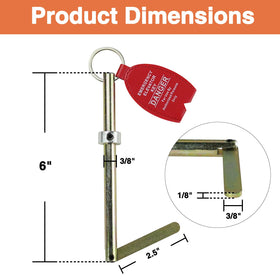 HEMRUNK elevator key metal rod showing sturdy steel construction