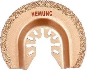 HEMUNC carbide blades cut ceramic tile and concrete cleanly.