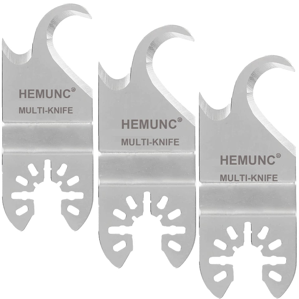 HEMUNC hook knife blades cutting shingles with precision.