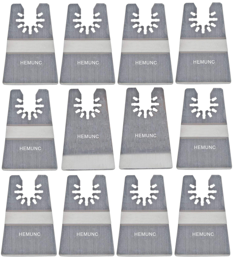 HEMUNC oscillating scraper blades set rigid blades for durable adhesive removal.