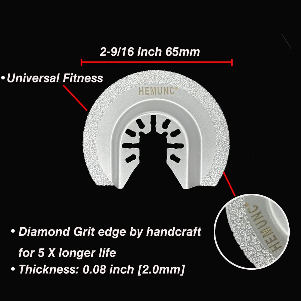 HEMUNC semicircular diamond blades enable intensive cutting in tight spaces.