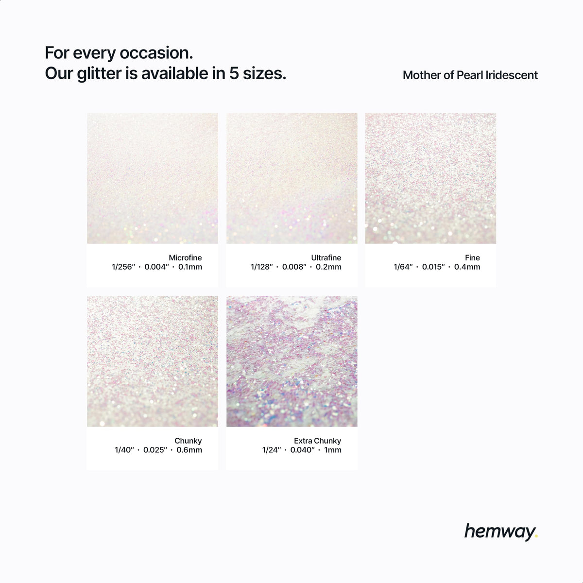 Hemway DIY-friendly glitter additive for quick sparkle upgrades