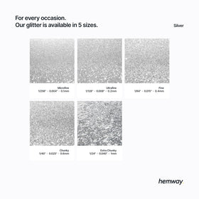 Hemway Glitter additive highlights surface texture with reflective particles under lighting