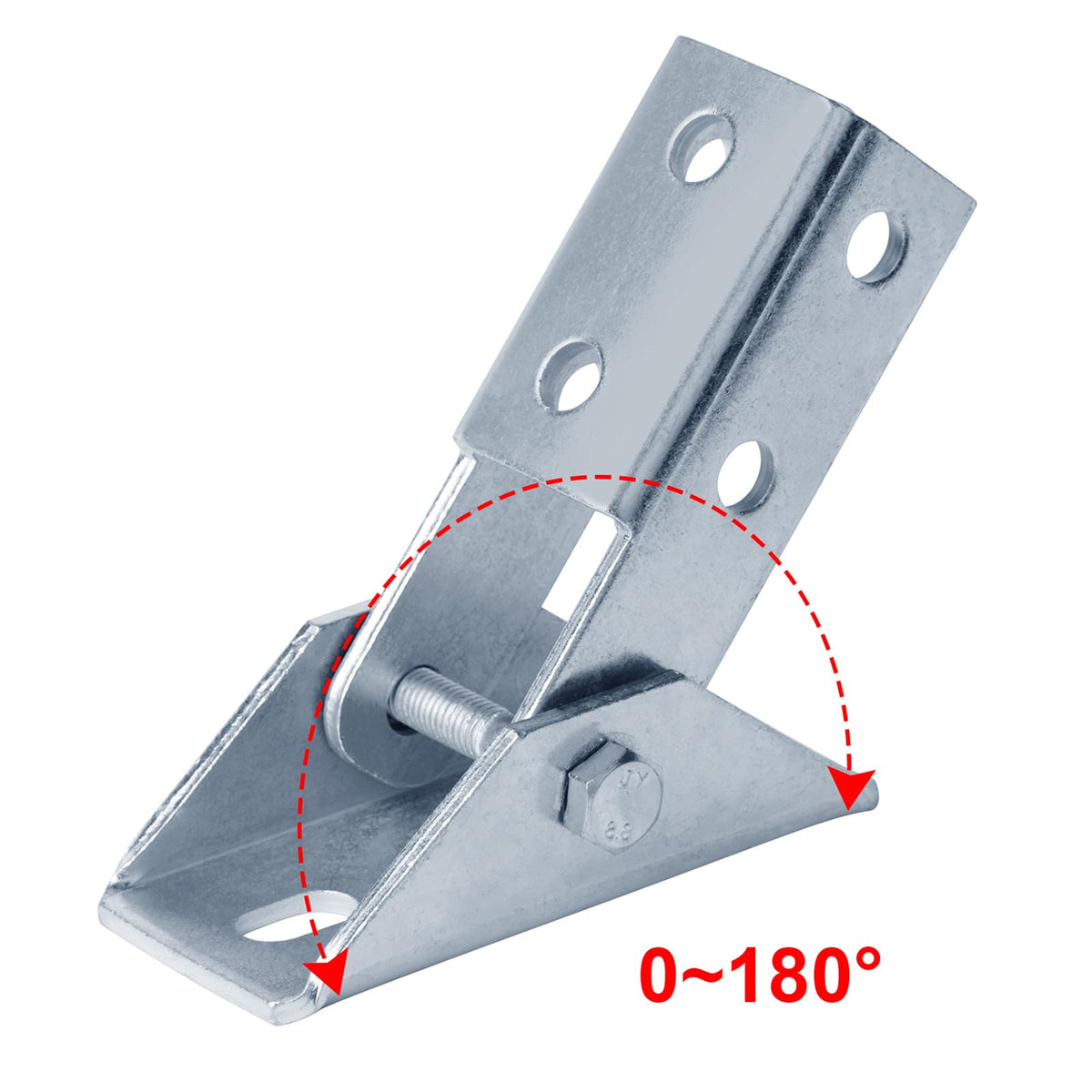 Heneng brace hole accommodates 1/2 inch bolt for secure attachment