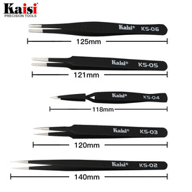 HengTianMei curved stainless steel tweezers ideal for jewelry and watch repair