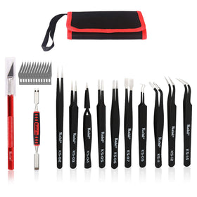 HengTianMei precision tweezers set with ESD finish protecting delicate electronics components