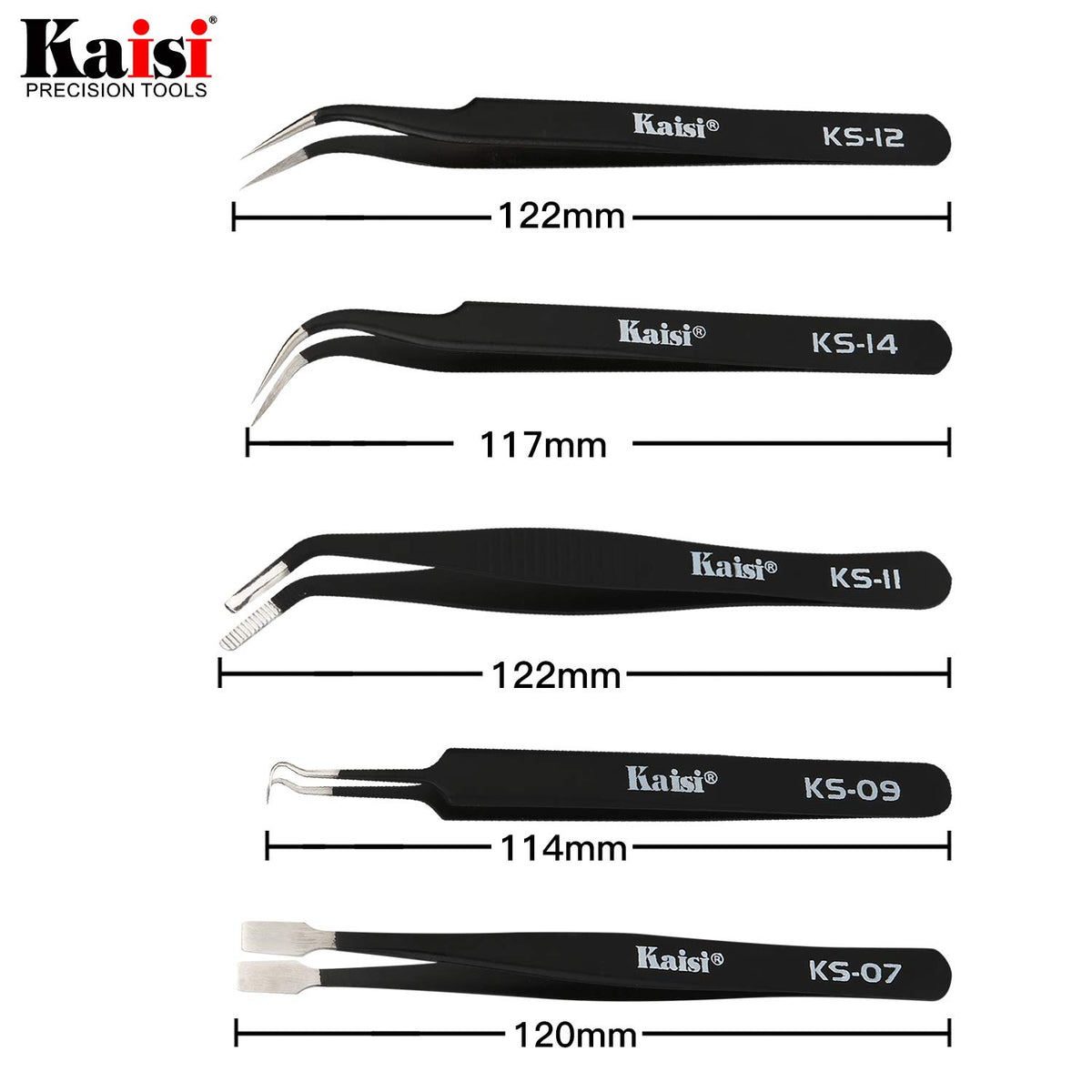 HengTianMei watch-repair tweezers with hard tips for precise handling