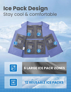 HENNCHEE cooling vest adjustable fit for XS to 5XL users.