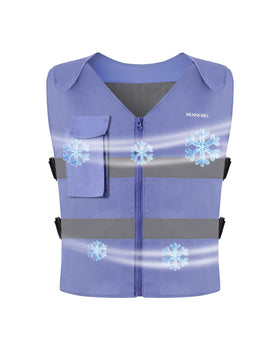 HENNCHEE cooling vest with 12 ice packs for continuous outdoor cooling.