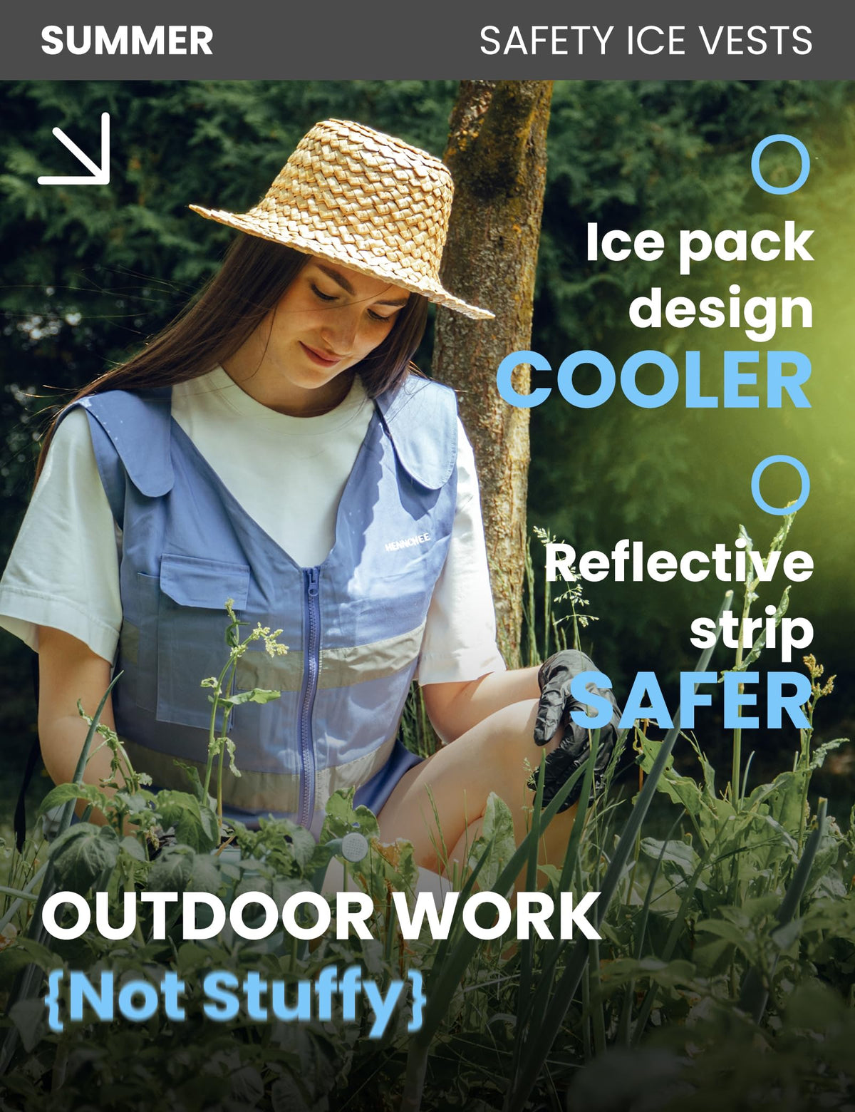 HENNCHEE cooling vest one-size XS-5XL with secure straps.