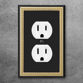 Close-up of the pearled edge on the wall plate showing premium finish